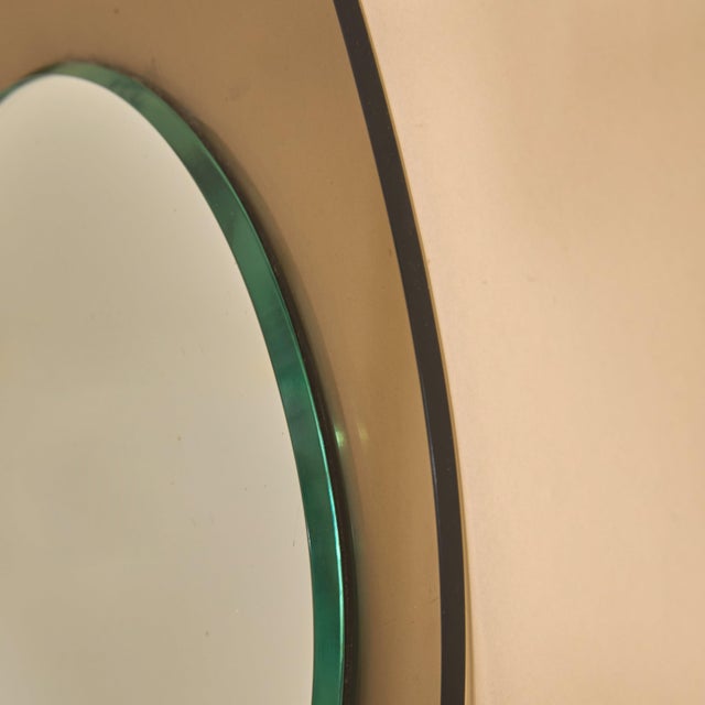 Italian Bronze Teardrop-Shaped Wall Mirror, 1960s For Sale - Image 4 of 7