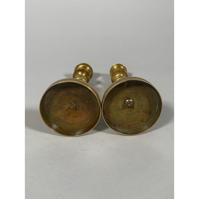 19th Century Bronze candlesticks from the Empire period, known as "return from Egypt", early 19th century. For Sale - Image 5 of 6