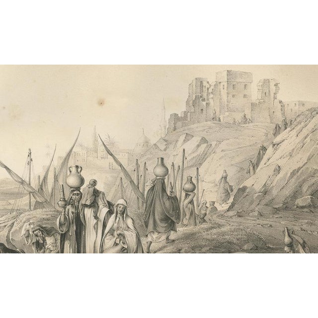 Mid 19th Century Egyptian Women at the Nile Water Scene, 1846, Paper For Sale - Image 5 of 10