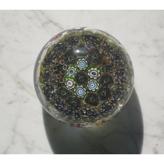 Paperweight Vintage Millefiori Art Glass Hand Made For Sale - Image 15 of 16