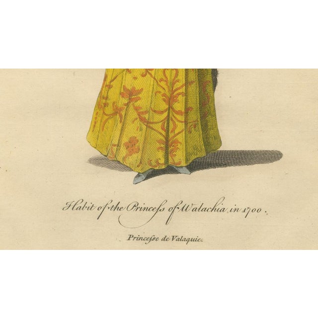 Jefferys, Costume of a Princess of Wallachia, Engraving, 1749 For Sale - Image 7 of 9