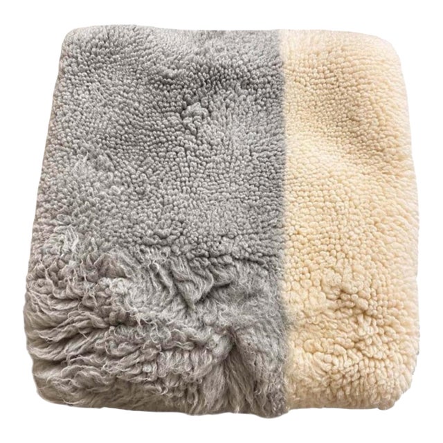 (1) 20x20 West Elm Colorblock Shag Pillow Cover For Sale