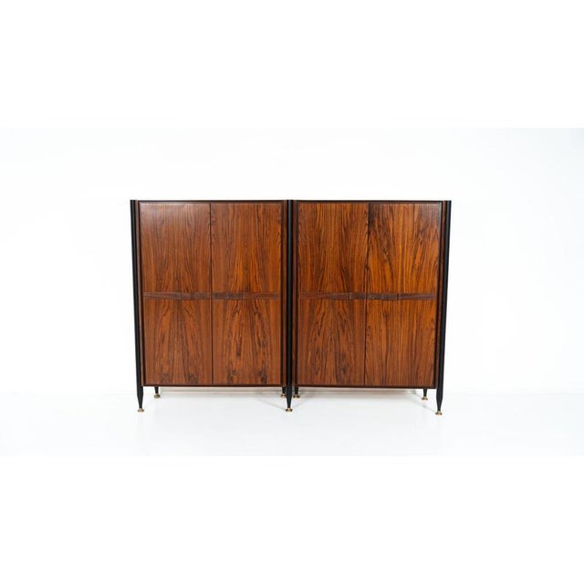 Wood Mid-Century Wooden Double Cabinet, Italy, 1960s For Sale - Image 7 of 14