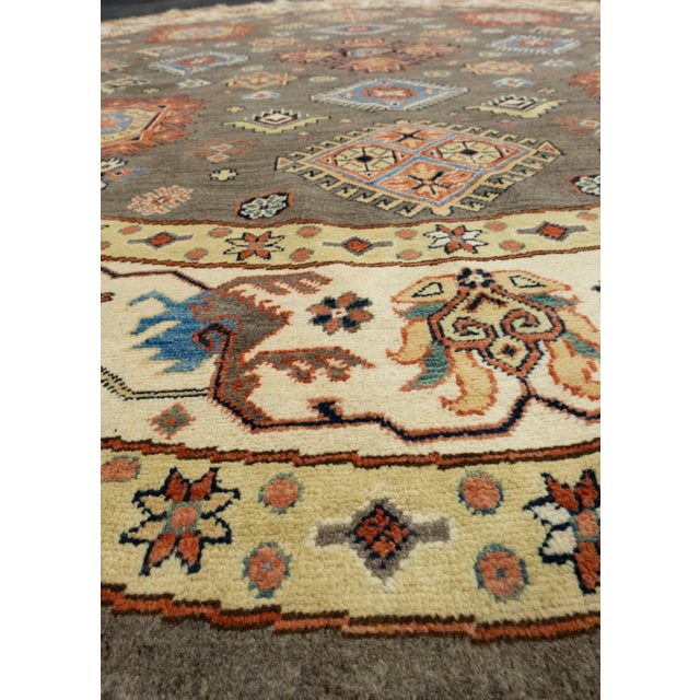 Early 21st Century Oriental Hand Knotted Round Rug 9' x 9'1" #17102 For Sale - Image 5 of 8