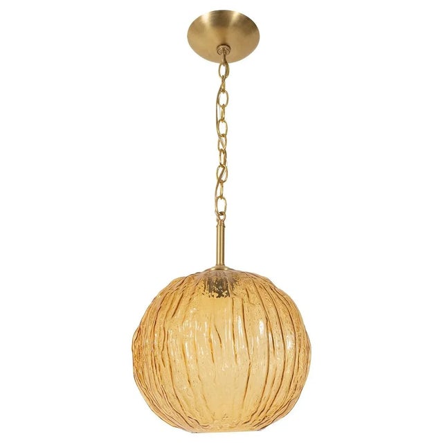 Amber Glass Pendant For Sale - Image 9 of 9