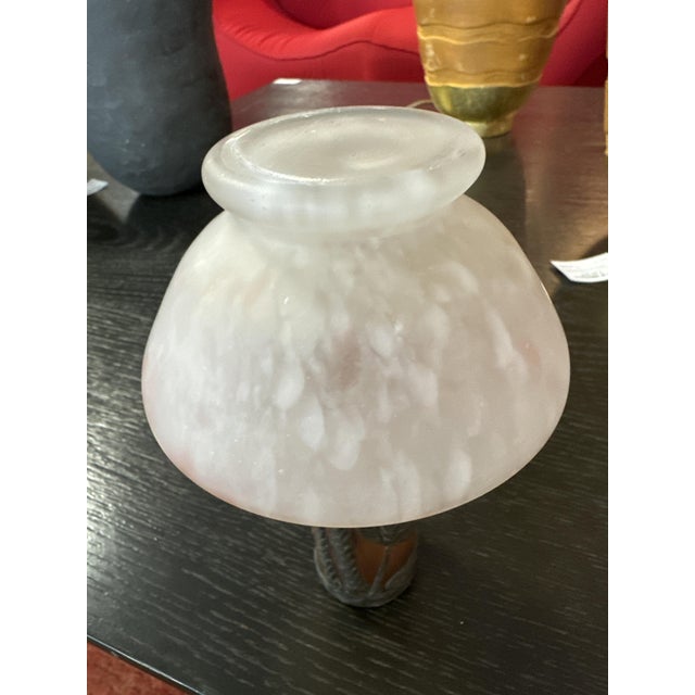 Art Deco Vase in Marmoreal Glass and Pewter Decoration, 1920, in Flawless conditions. Designed 1920 to 1949