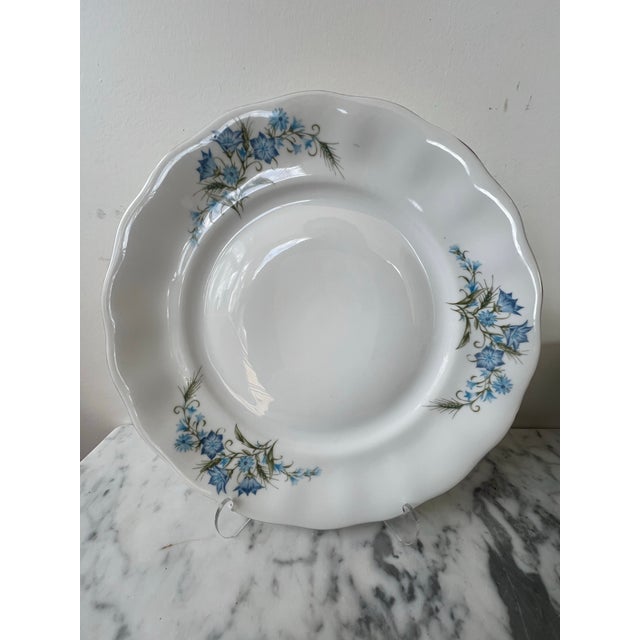 Ceramic Karolina Porcelain Bluebell Floral Dinner Plate - Set of 10, Poland For Sale - Image 7 of 8