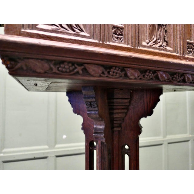 19th Century Carved Oak Reading Podium For Sale - Image 5 of 8