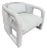 Newly Upholstered Ivory Channeled Velvet Parsons Chair For Sale