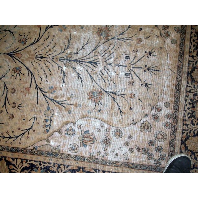 Asian 1880s, Handmade Antique Prayer Indo-Moktasham Rug 4' X 6.2' For Sale - Image 3 of 11