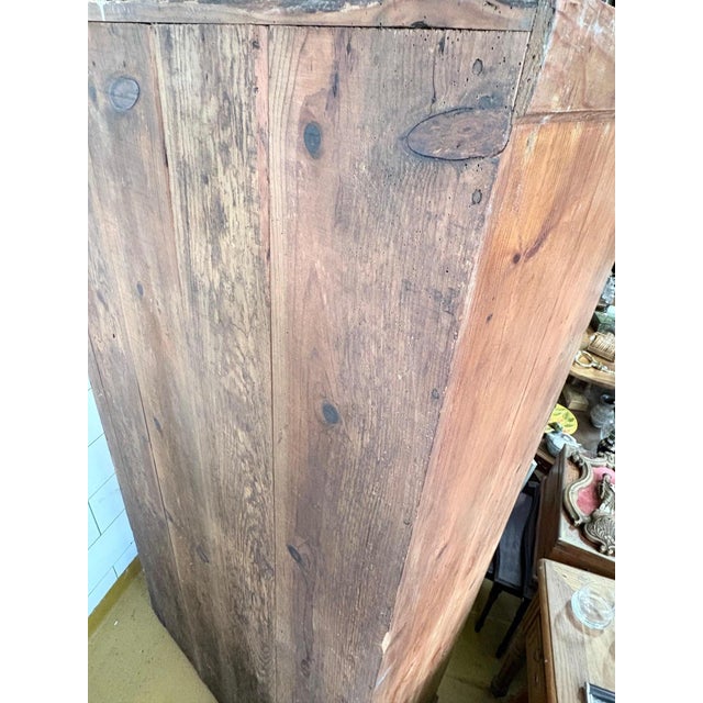 Large Breton Trade Cabinet in Pitch Pine For Sale - Image 6 of 16