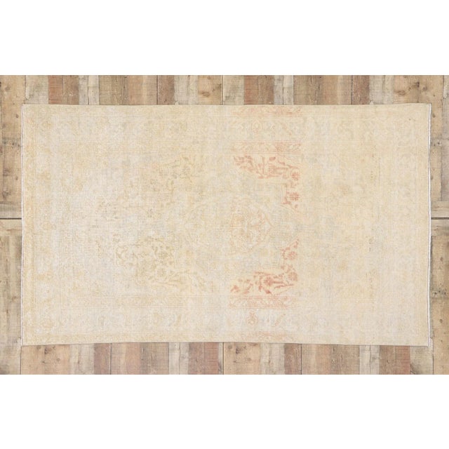Ecru Vintage Turkish Sivas Rug - 04'05 X 07'06 For Sale - Image 8 of 9
