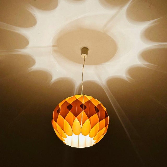 Beige Butterfly Pendant Lamp by Lars Schiøler for Hoyrup Denmark For Sale - Image 8 of 11