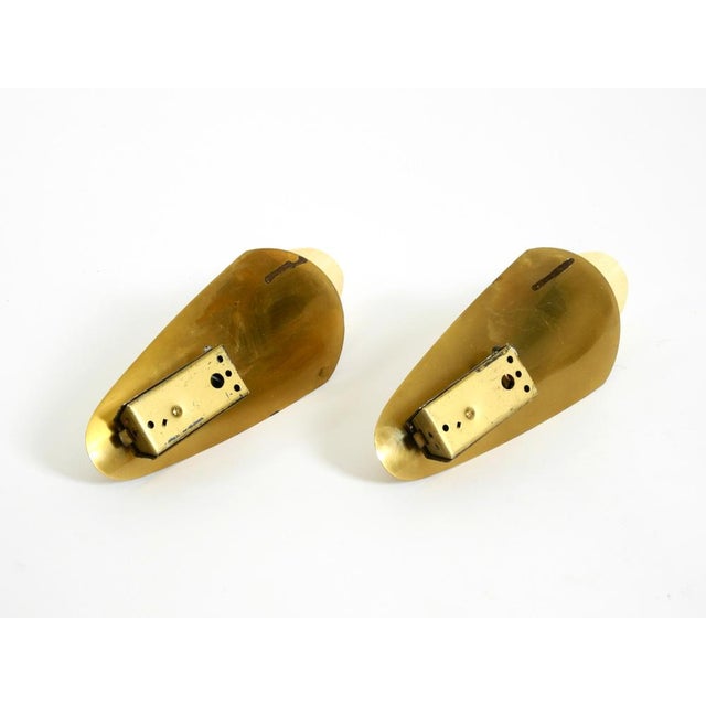 Mid-Century Modern Brass Wall Lamps with Fiberglass Shades, 1950s, Set of 2 For Sale - Image 11 of 18