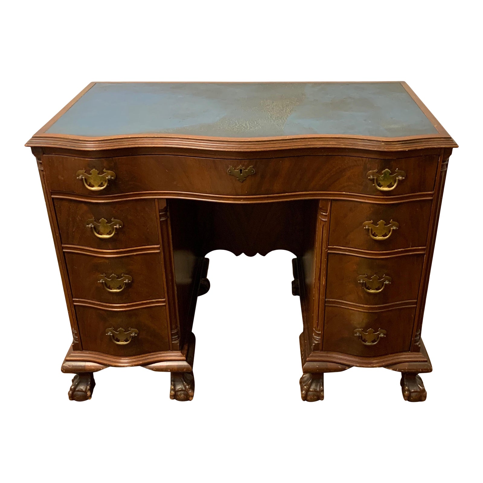Antique Leather Executive Desk Chairish
