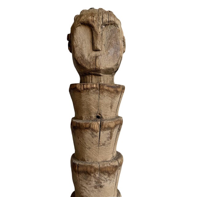 Tribal Antique Dinka African Property Post Sculpture on Stand For Sale - Image 3 of 13