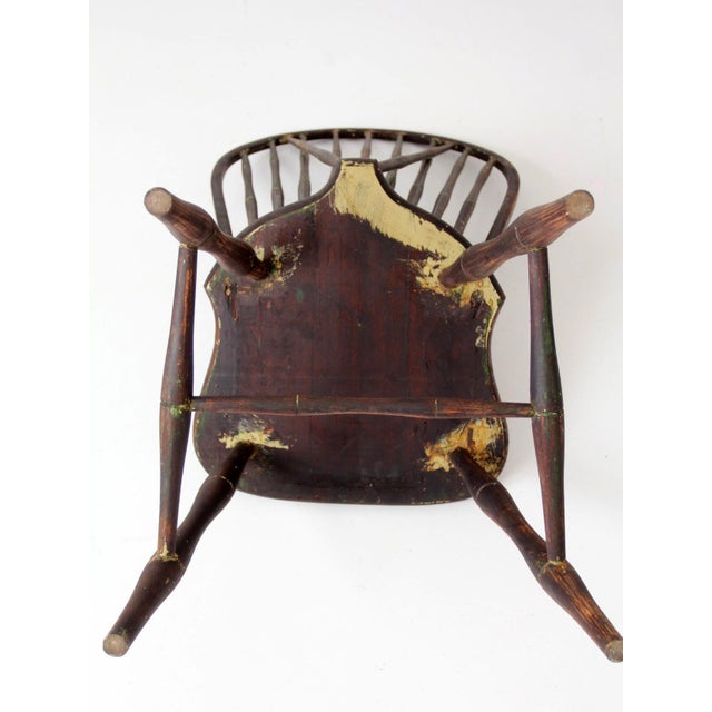 Antique 19th Century Brace Back Windsor Chair For Sale - Image 16 of 17