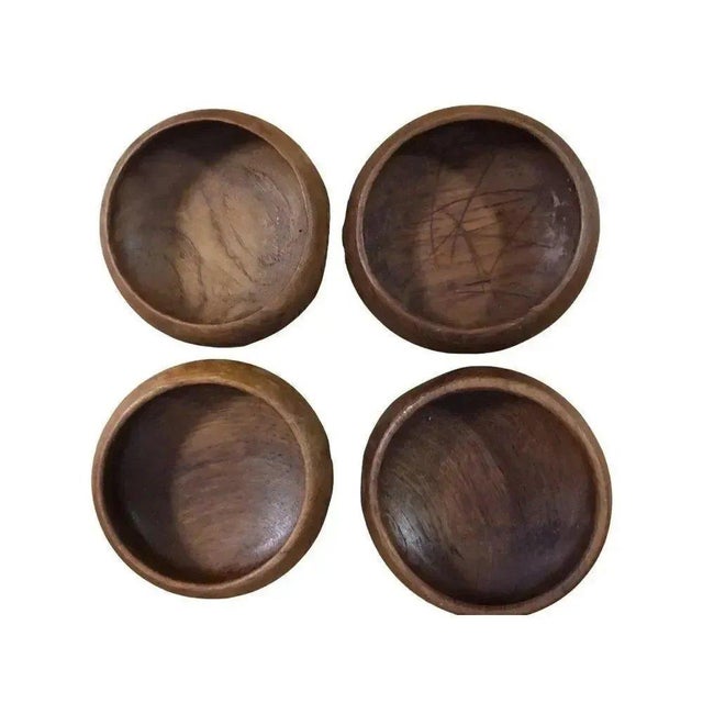 Mid-Century Modern Mid 20th Century Mid Century Modern Goodwood Thailand Teak Wood Salad Bowl Wood Plates - Set of 5 For Sale - Image 3 of 6