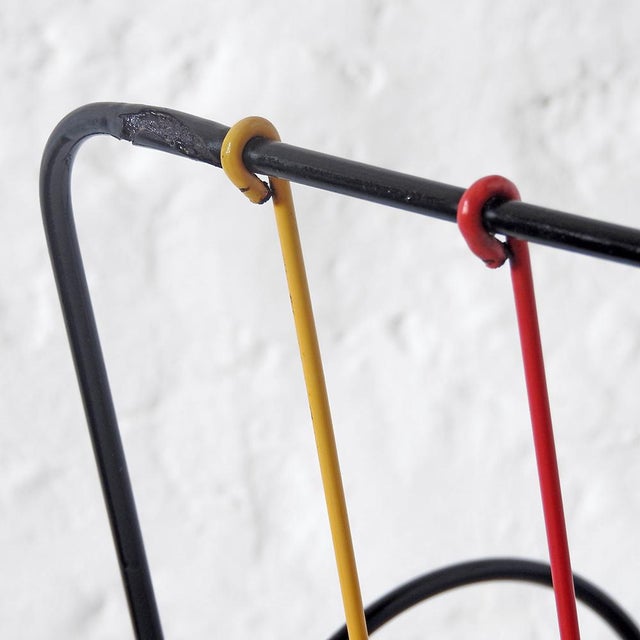 Black Vintage Atomic Magazine Rack, France, 1950s For Sale - Image 8 of 9