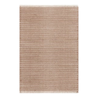 Dash & Albert by Annie Selke Herringbone Stone Woven Cotton Rug, 7' 6" x 9' 6" For Sale