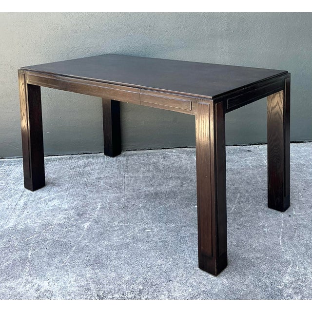 Vintage Ebony Parsons Desk For Sale - Image 9 of 12