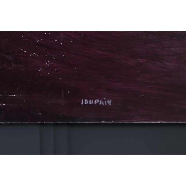 J. Dupain, Abstract Composition, 1960, Oil Painting on Canvas For Sale - Image 3 of 10