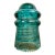 Vintage Hemingray No 9 Aqua Glass Insulator For Sale