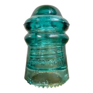 Vintage Hemingray No 9 Aqua Glass Insulator