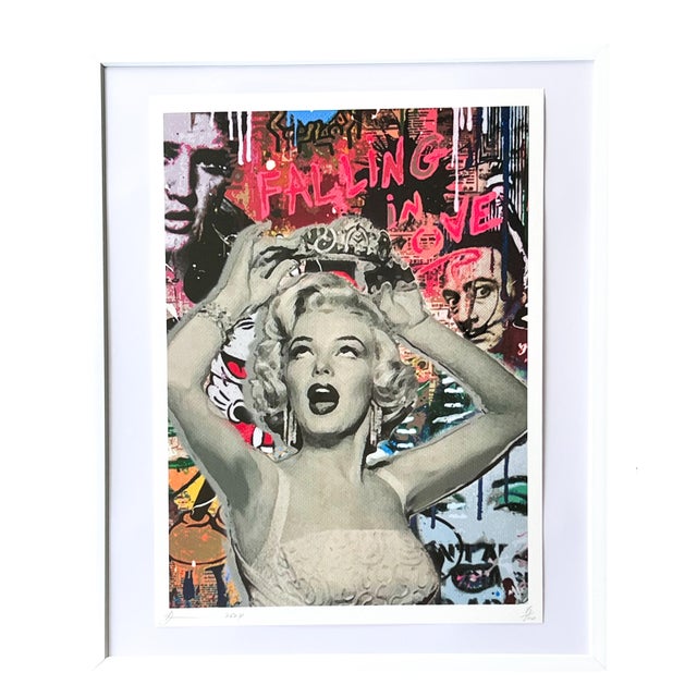 DeathNYC - Marylin Monroe - Falling in Love - Elvis Dali Mickey Graffiti - Limited Hand Signed and Numbered For Sale