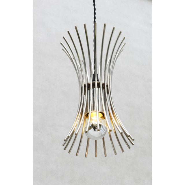 1970s Space Age Chrome 3-Light Cascade Chandelier, 1970s For Sale - Image 5 of 10