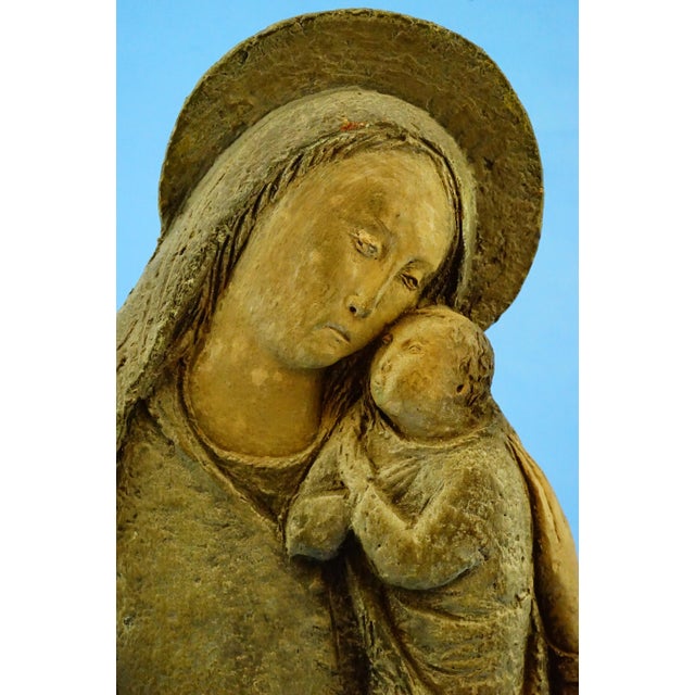 20th Century Terracotta Sculpture of Madonna and Child by Francesco Prosperi, Assisi, Italy For Sale - Image 15 of 18