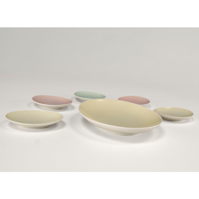 Mid-Century Modern Mid-Century Modern Pastel Porcelain Cabaret Set by Hubert Griemert for Fürstenberg, 1950s, Set of 6 For Sale - Image 3 of 12