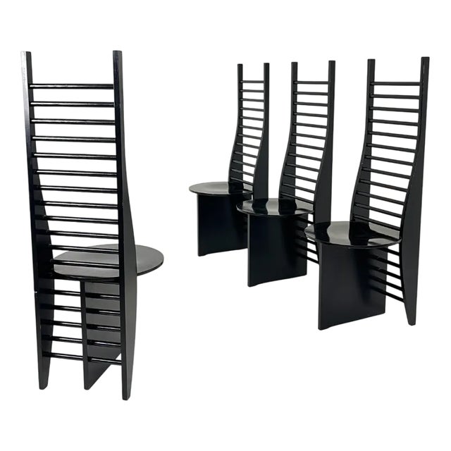 Vintage Sculptural Chairs, 1980, Set of 4 For Sale