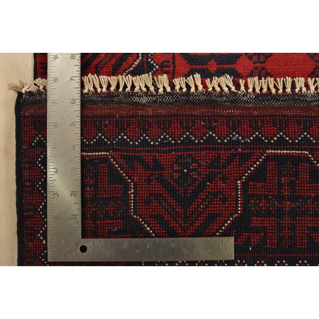 Turkmen Runner 2’7” X 9’1” Red Wool Tribal Hand-Knotted Oriental Rug For Sale - Image 12 of 12