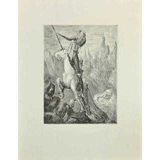 Wladyslaw Jahl, Don Quixote, Etching, 1951 For Sale