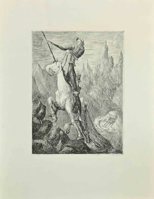 Wladyslaw Jahl, Don Quixote, Etching, 1951