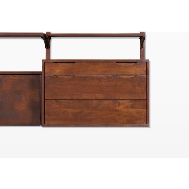 Sienna Mid-Century Modern Modular Walnut Wall Unit by Noral Olson for Kopenhavn For Sale - Image 8 of 14