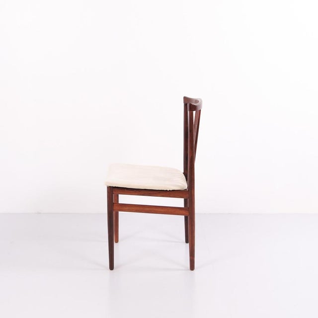 Dining Chairs in Rosewood with Light Upholstery by Henning Sørensen, 1960s, Set of 4 For Sale - Image 4 of 12