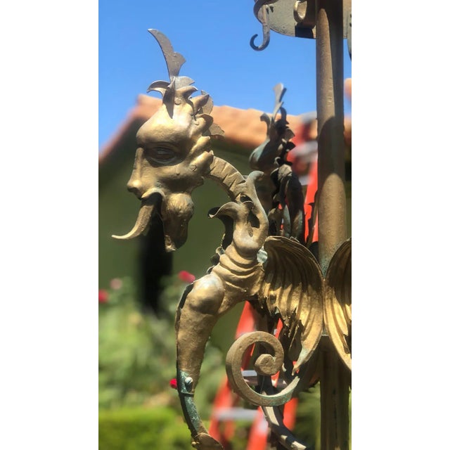 This is a monumental chandelier with a grand scale of 43”x56”. This chandelier came out of a 1930s Spanish home in Beverly...