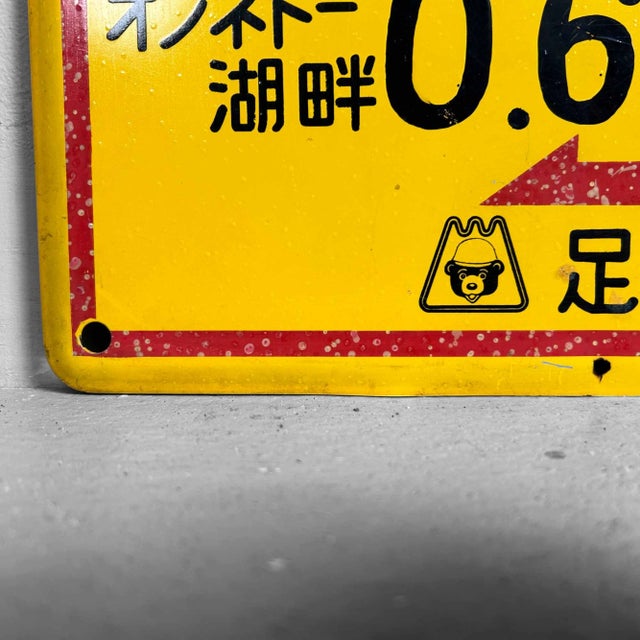 Vintage Japanese Metal Signpost "Natural Recreation Forests", Hokkaido, 1980s Dimensions: height 30 cm, width 45 cm. This...