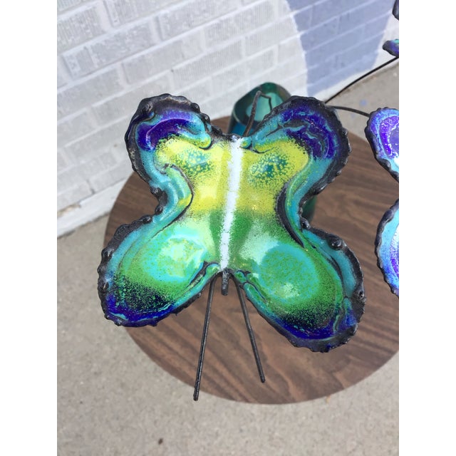 Curtis Jeré Trio of Enamel and Metal Butterflies, Mid-Century Modern - Set of 4 For Sale In Denver - Image 6 of 11