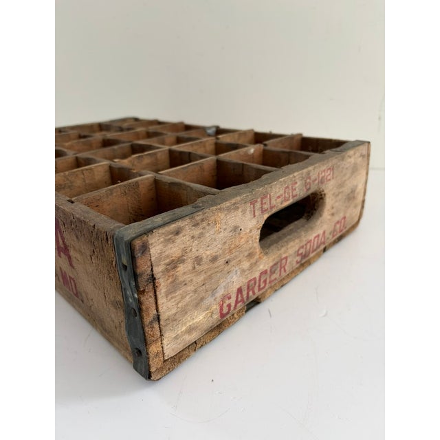 Farmhouse Vintage Garger Soda Wooden Bottle Crate – St. Louis, Missouri For Sale - Image 3 of 8