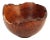 Natural Edge Redwood Bowl With Gold Detail For Sale