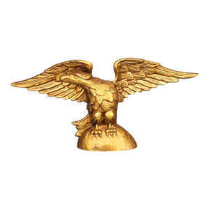Antique Gold Metal American Eagle Sculpture