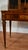 Hepplewhite 1930s Wieman Hepplewhite Style Leather Top Mahogany Inlaid Writing Desk With Bookcase For Sale - Image 3 of 18