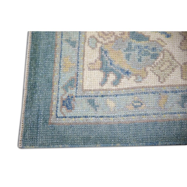Turkish Modern Turkish Oushak Rug 8'2" x 9'11" For Sale - Image 3 of 7