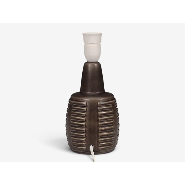 Einar Johansen, Table Lamp, Brown Stoneware, Denmark, 1960s For Sale - Image 10 of 10