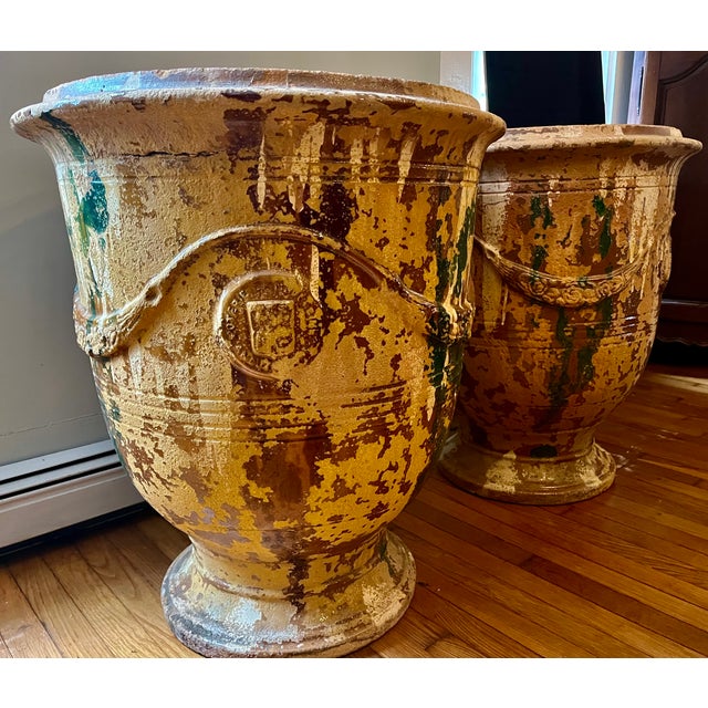 French Pair of French Anduze Urns For Sale - Image 3 of 8