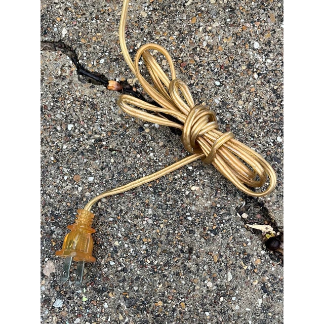 Vintage Dresden Bleikristall Crystal & Brass Large Table Lamps - a Pair For Sale - Image 11 of 12