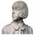Antique Early 20th Century Bust of a Young Girl in White Carrara Marble For Sale - Image 4 of 6